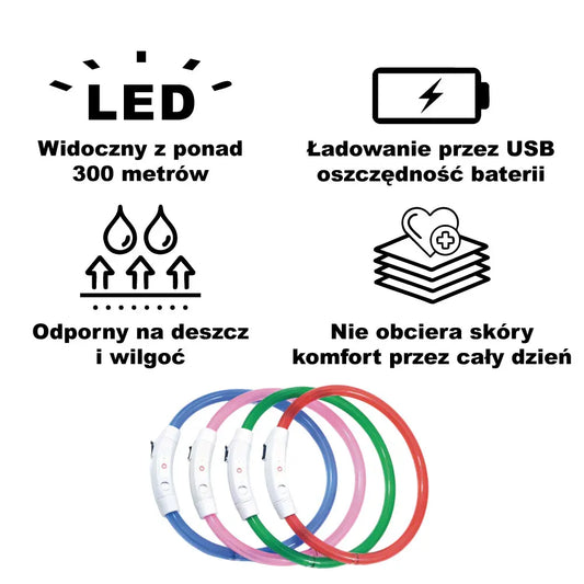 Obroża LED dla psa